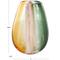Multicolored Ombre Glass Vase with Pink Textured Stripe Details
